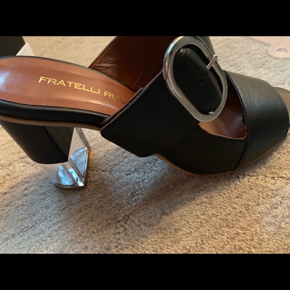 Black mule with lucite heel - Picture 3 of 6